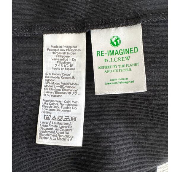 J. Crew New Favorite Tank Top in Vintage Rib Black Size XXL - Picture 6 of 9